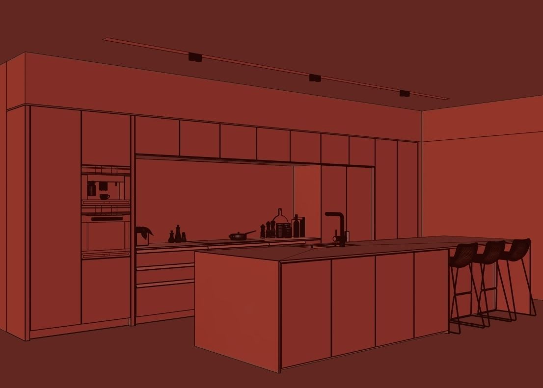 Modern Kitchen 2 3D model_16