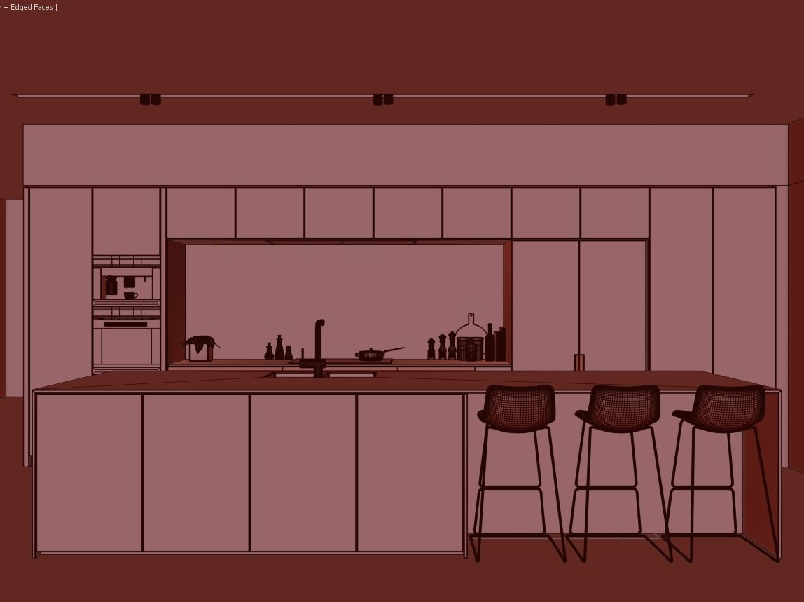 Modern Kitchen 2 3D model_15