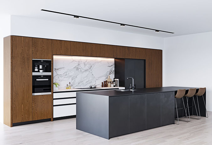 Modern Kitchen 2 3D model 3