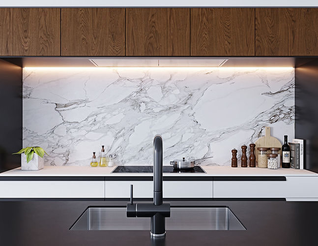 Modern Kitchen 2 3D model 5