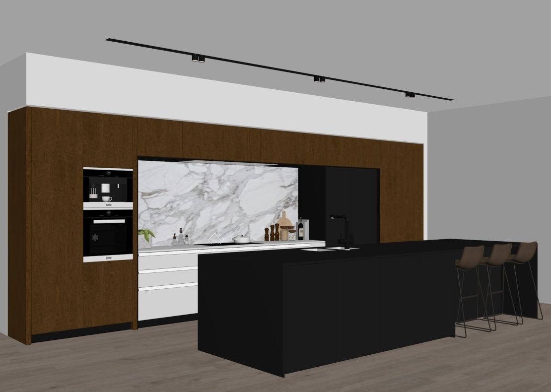 Modern Kitchen 2 3D model_18