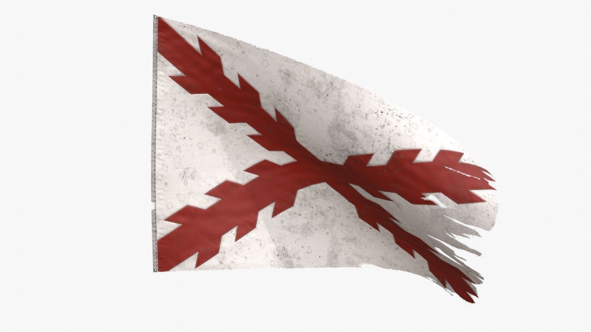 Cross of Burgundy Flag Low-poly 3D model_2