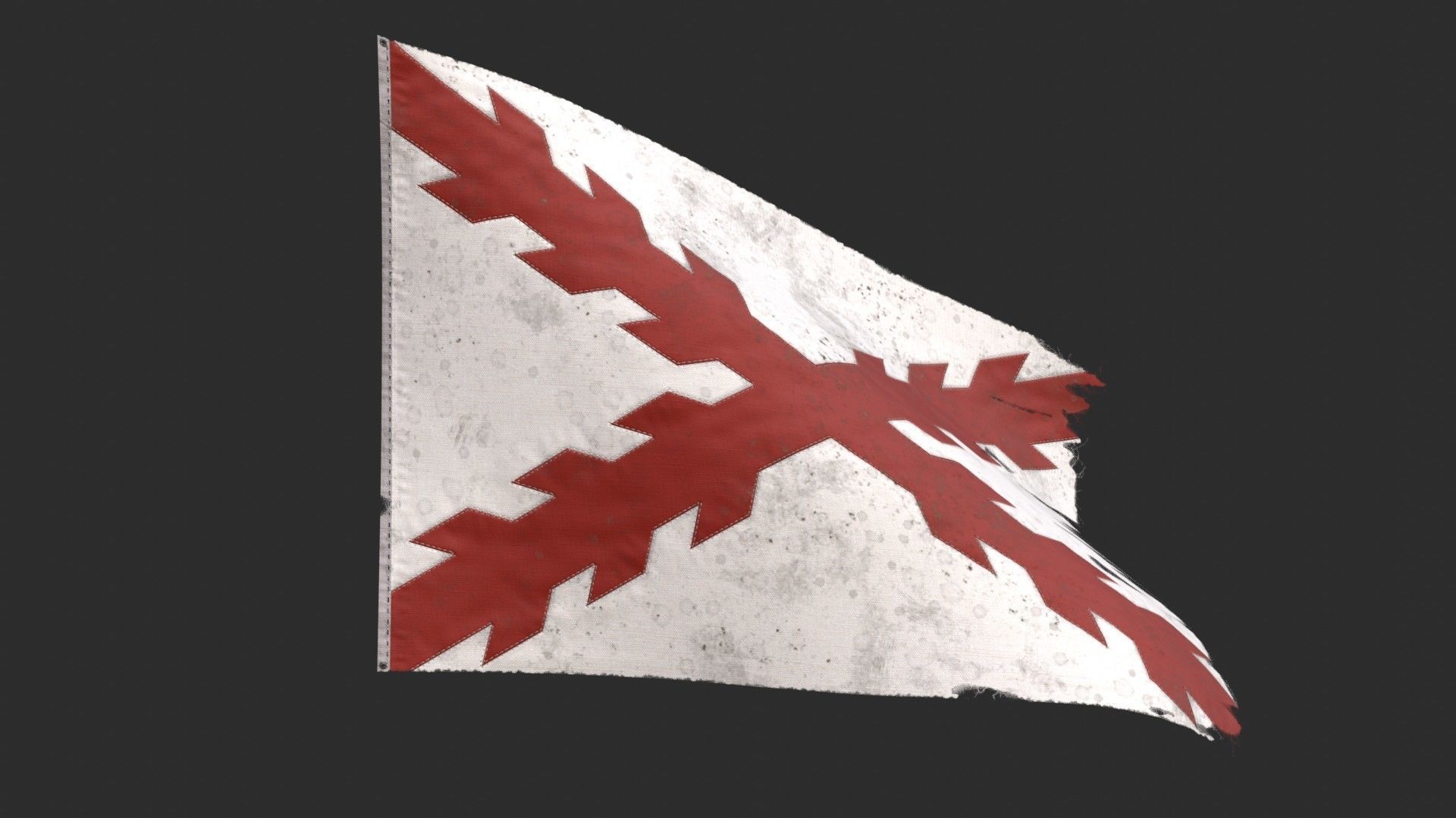 Cross of Burgundy Flag Low-poly 3D model_4