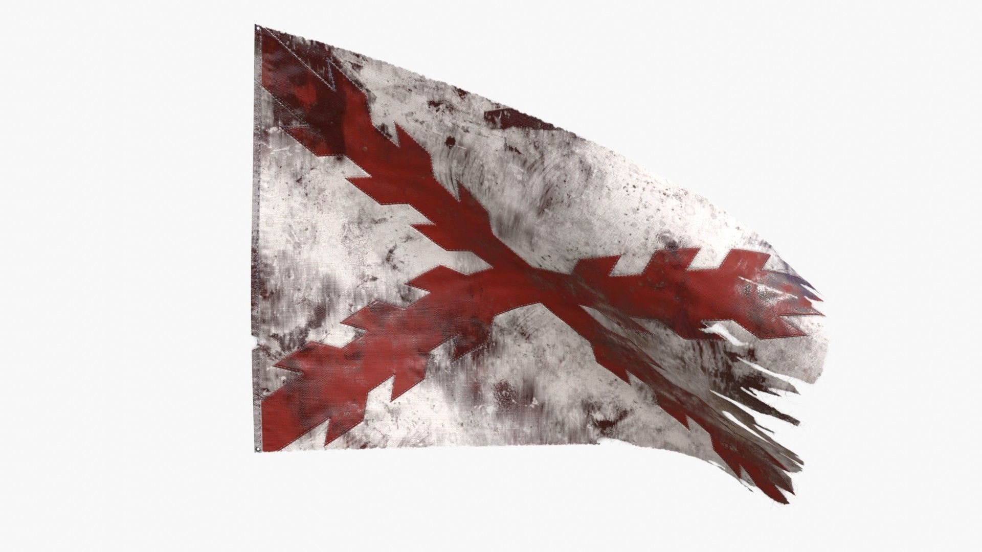 Cross of Burgundy Flag Low-poly 3D model_3