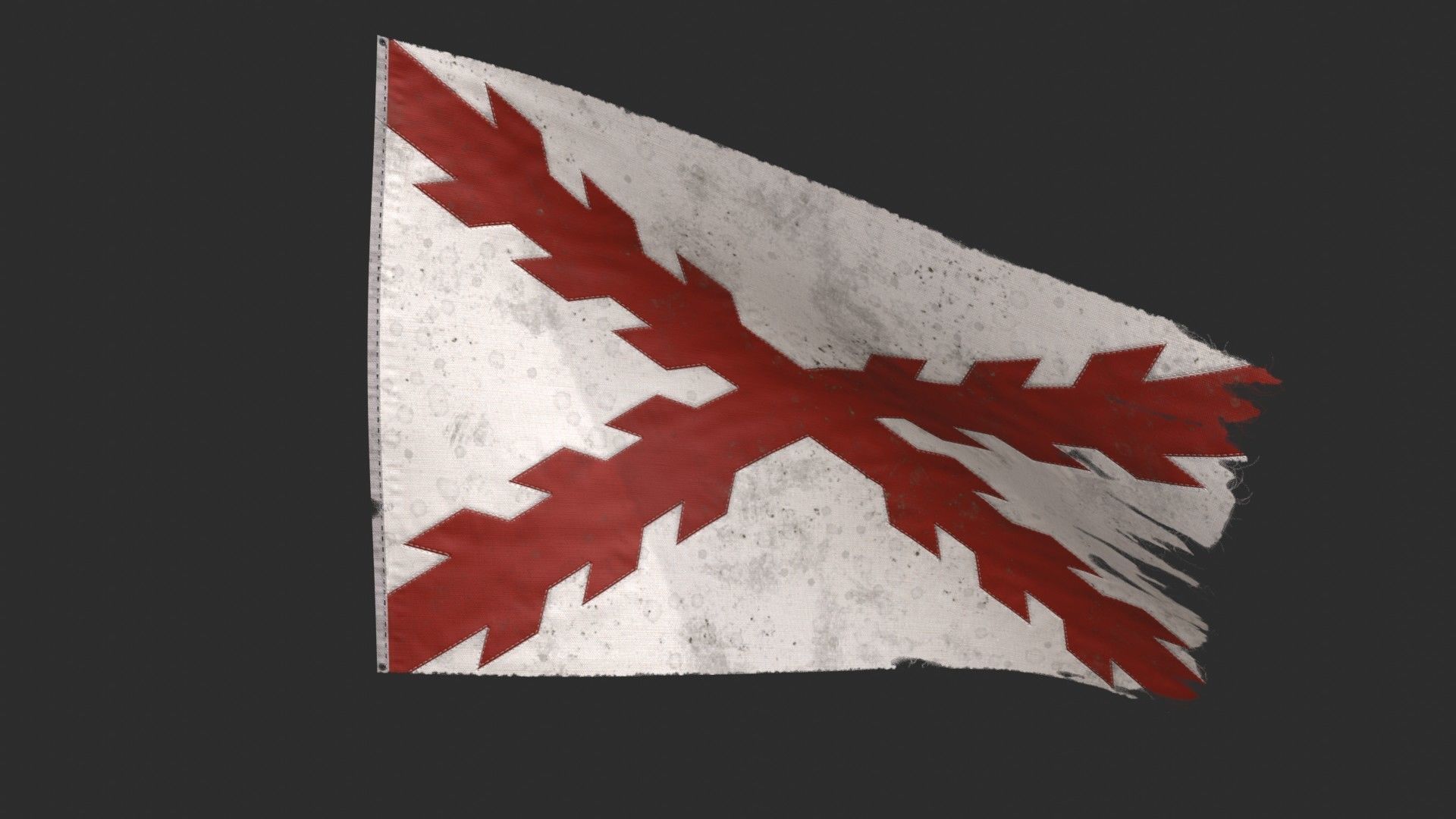 Cross of Burgundy Flag Low-poly 3D model_6