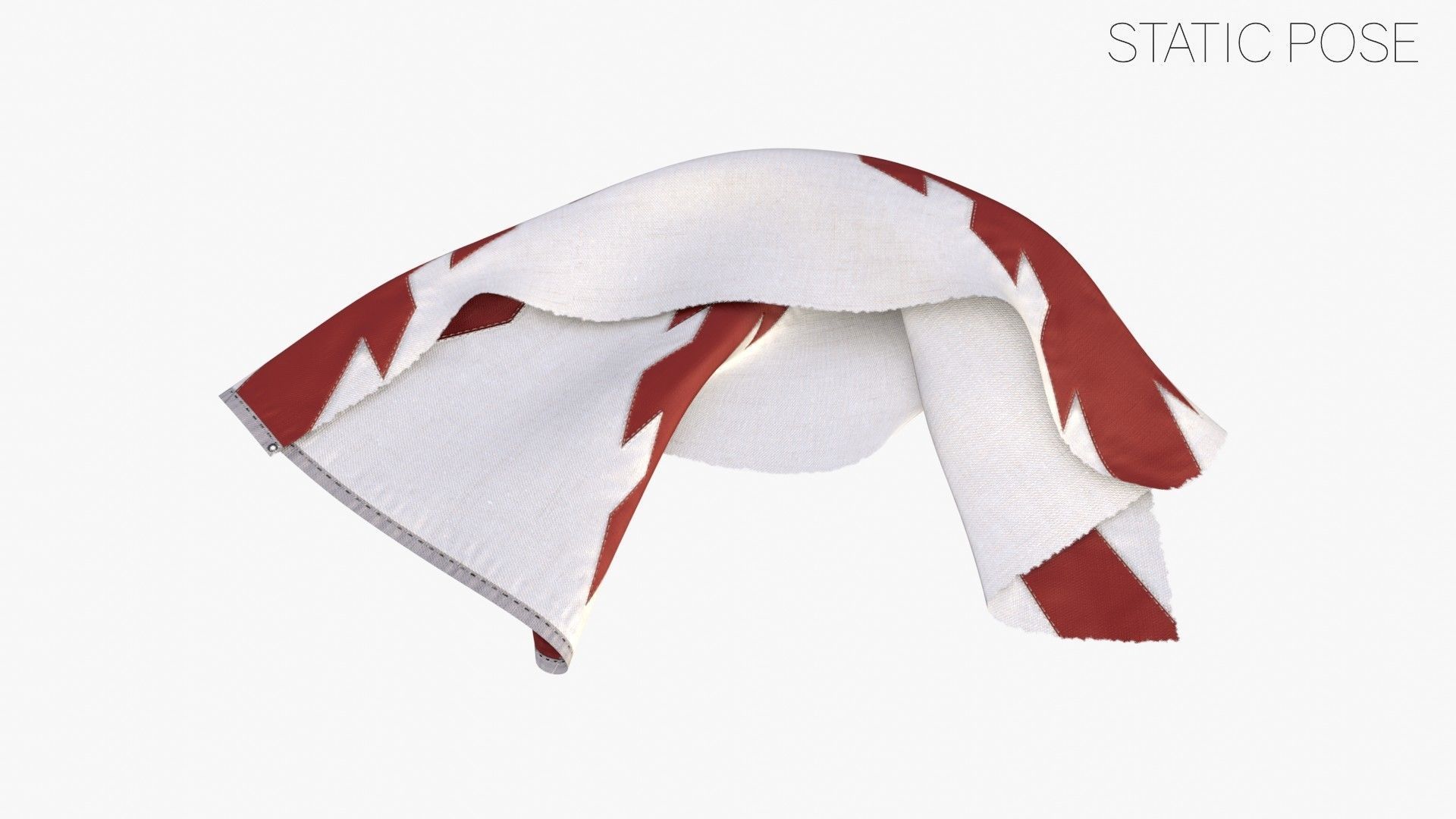 Cross of Burgundy Flag Low-poly 3D model_15