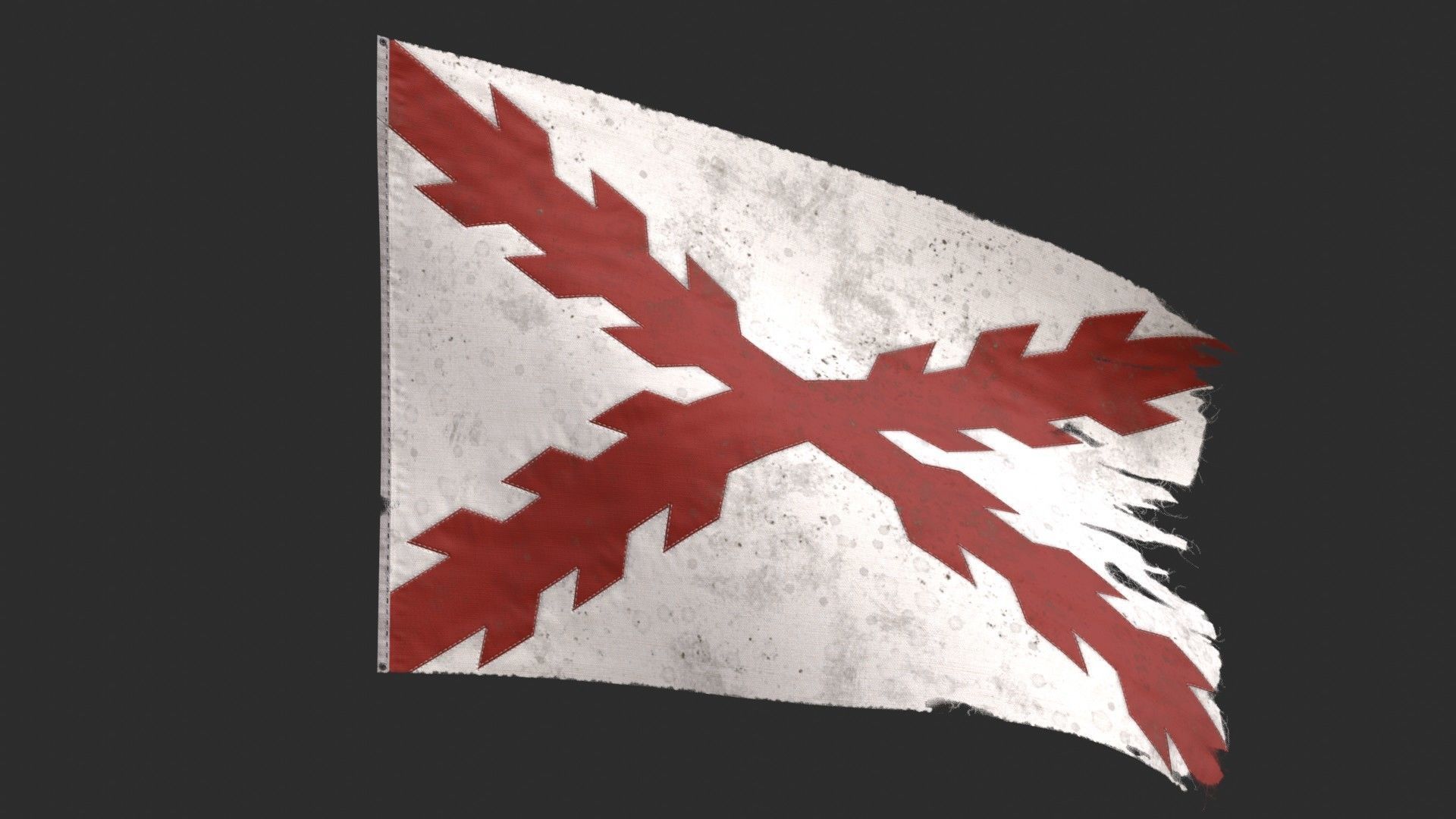 Cross of Burgundy Flag Low-poly 3D model_7