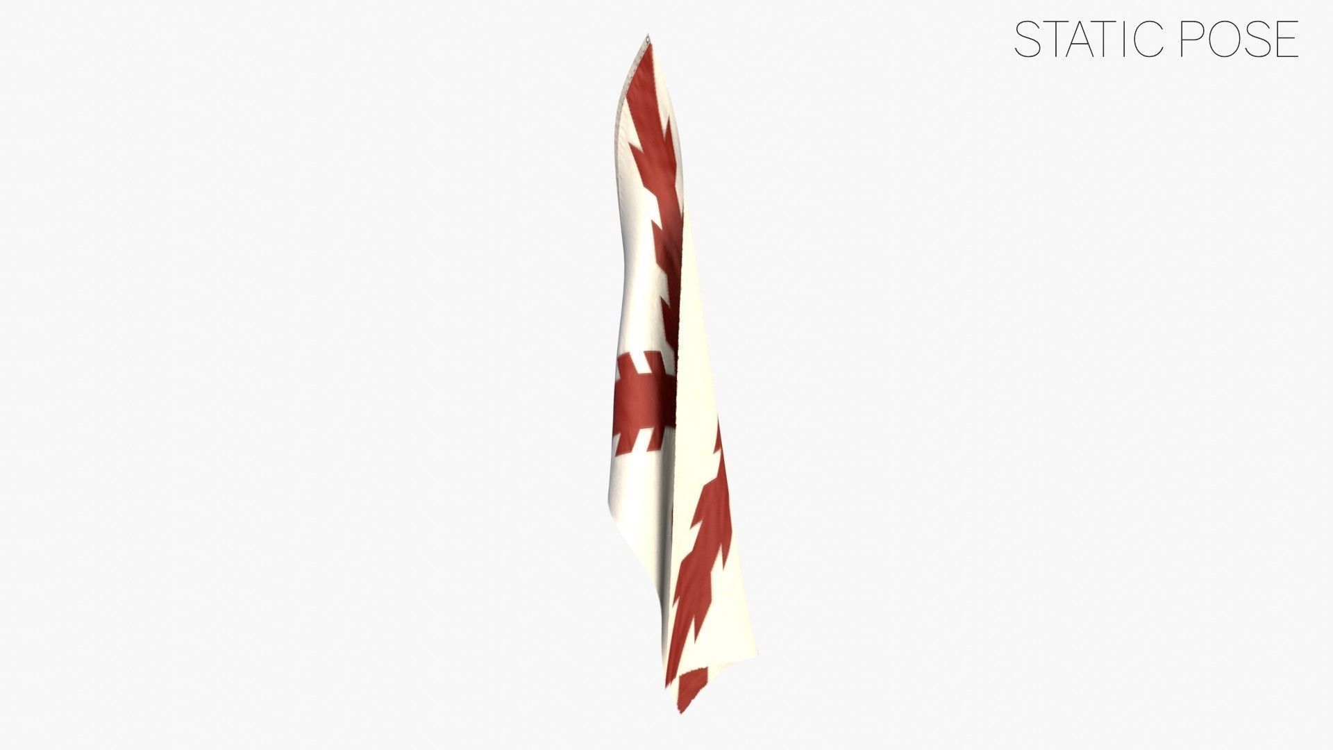 Cross of Burgundy Flag Low-poly 3D model_12