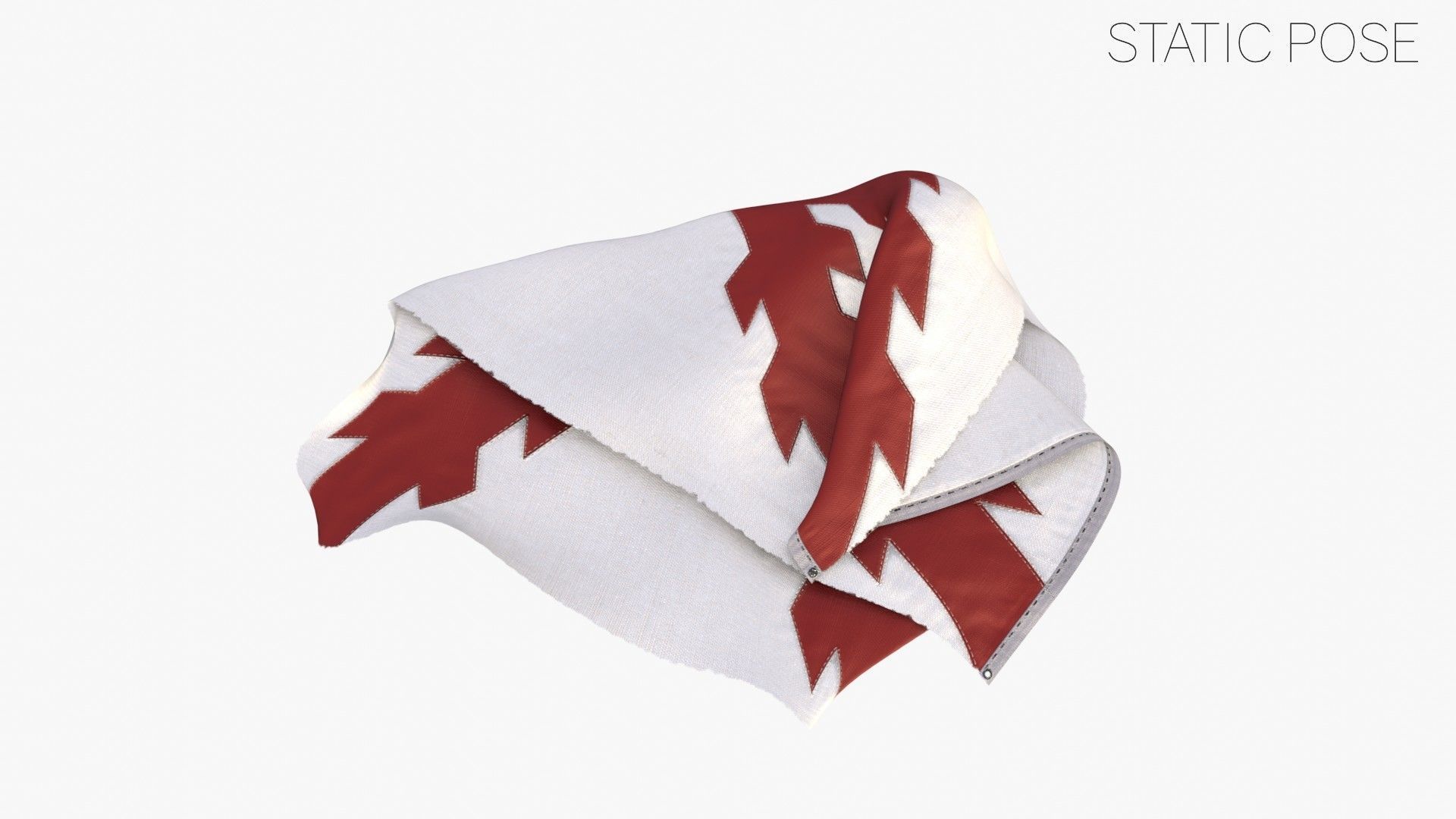 Cross of Burgundy Flag Low-poly 3D model_14