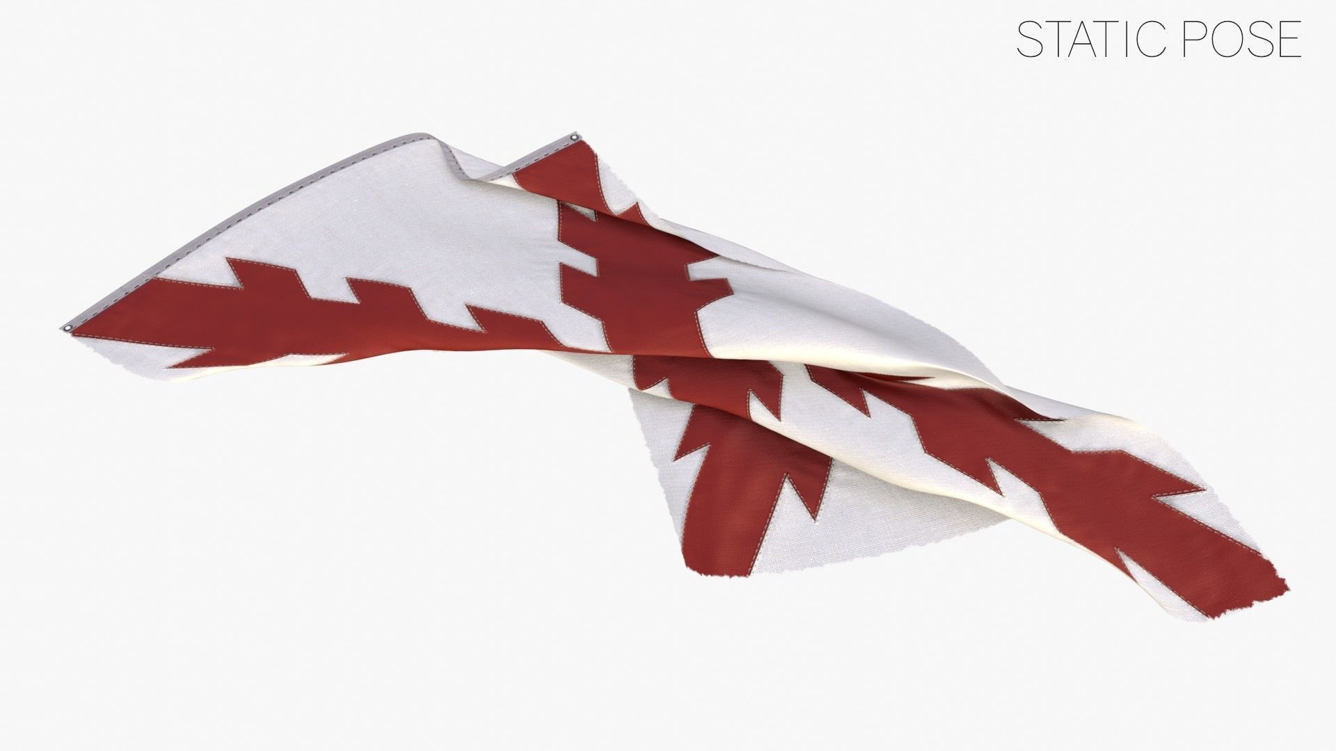 Cross of Burgundy Flag Low-poly 3D model_13