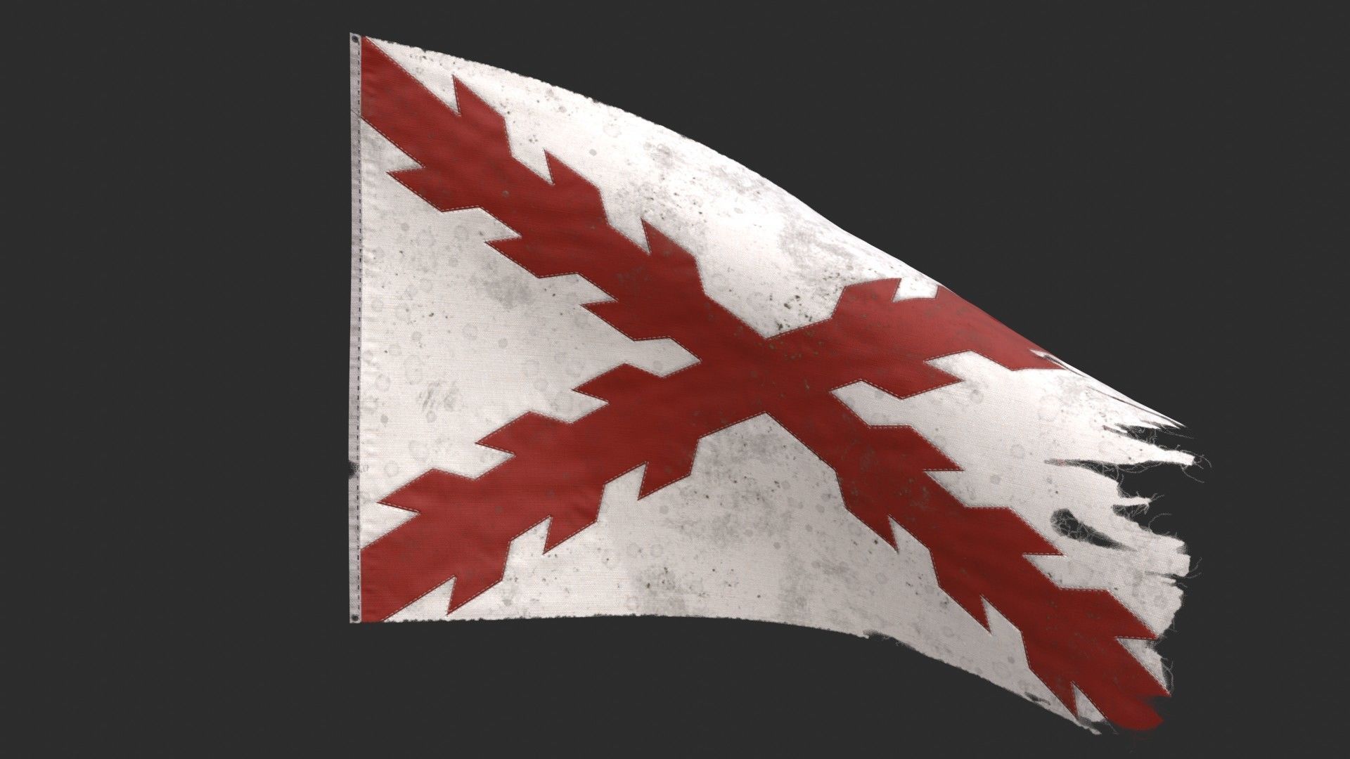 Cross of Burgundy Flag Low-poly 3D model_5
