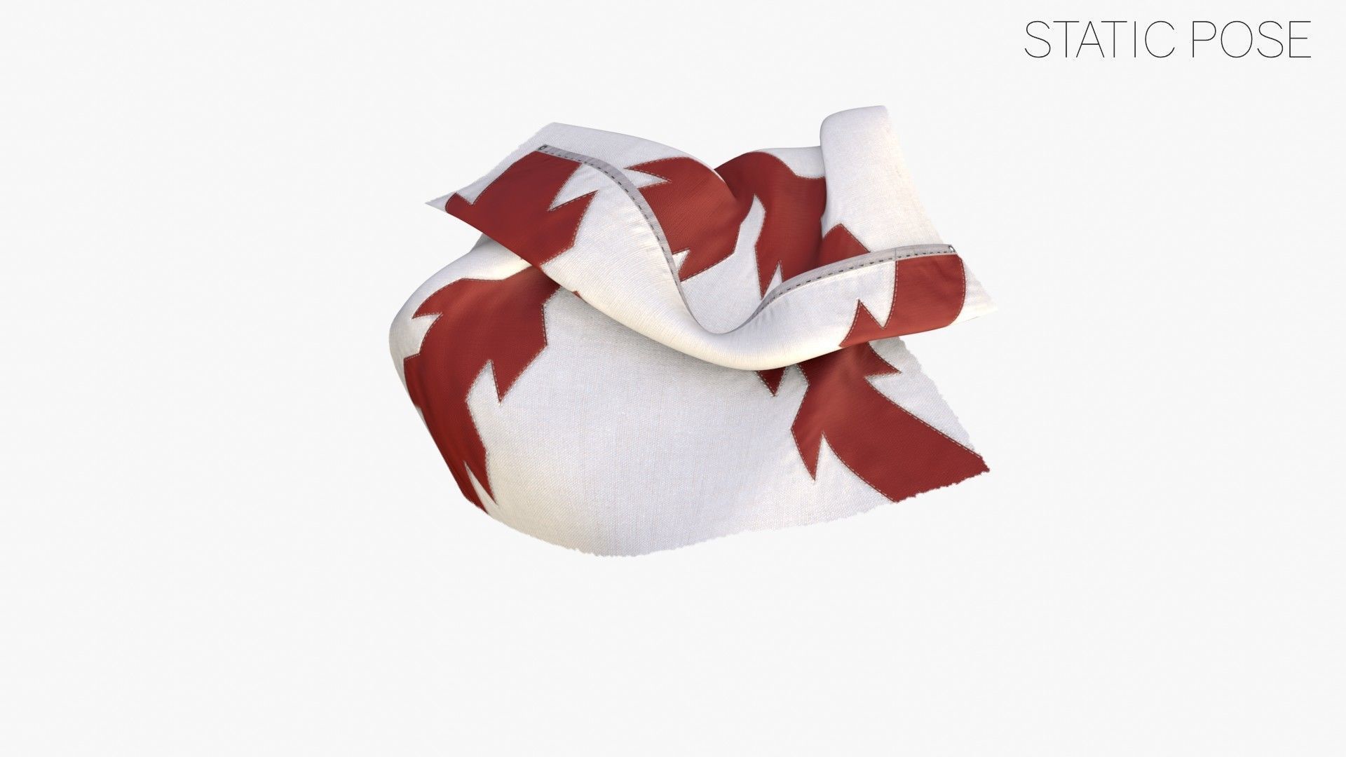 Cross of Burgundy Flag Low-poly 3D model_16