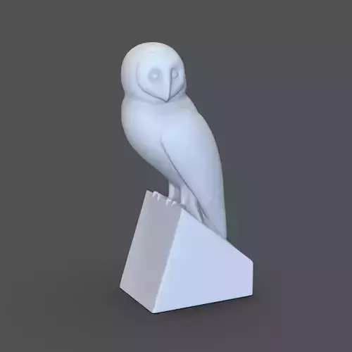 owl 3d model sculpture of