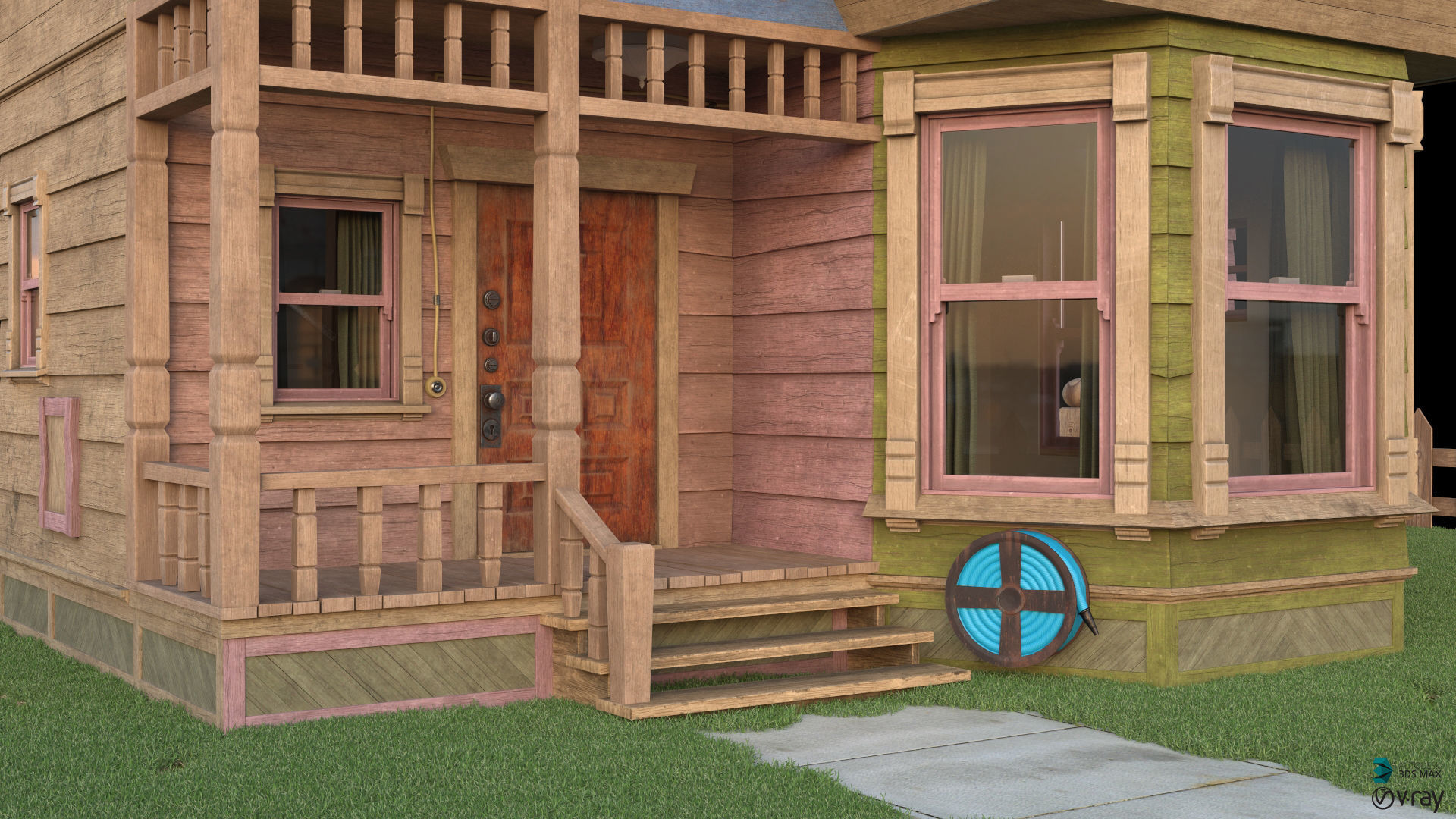 Pixar Up - Toon House Low-poly 3D model_4