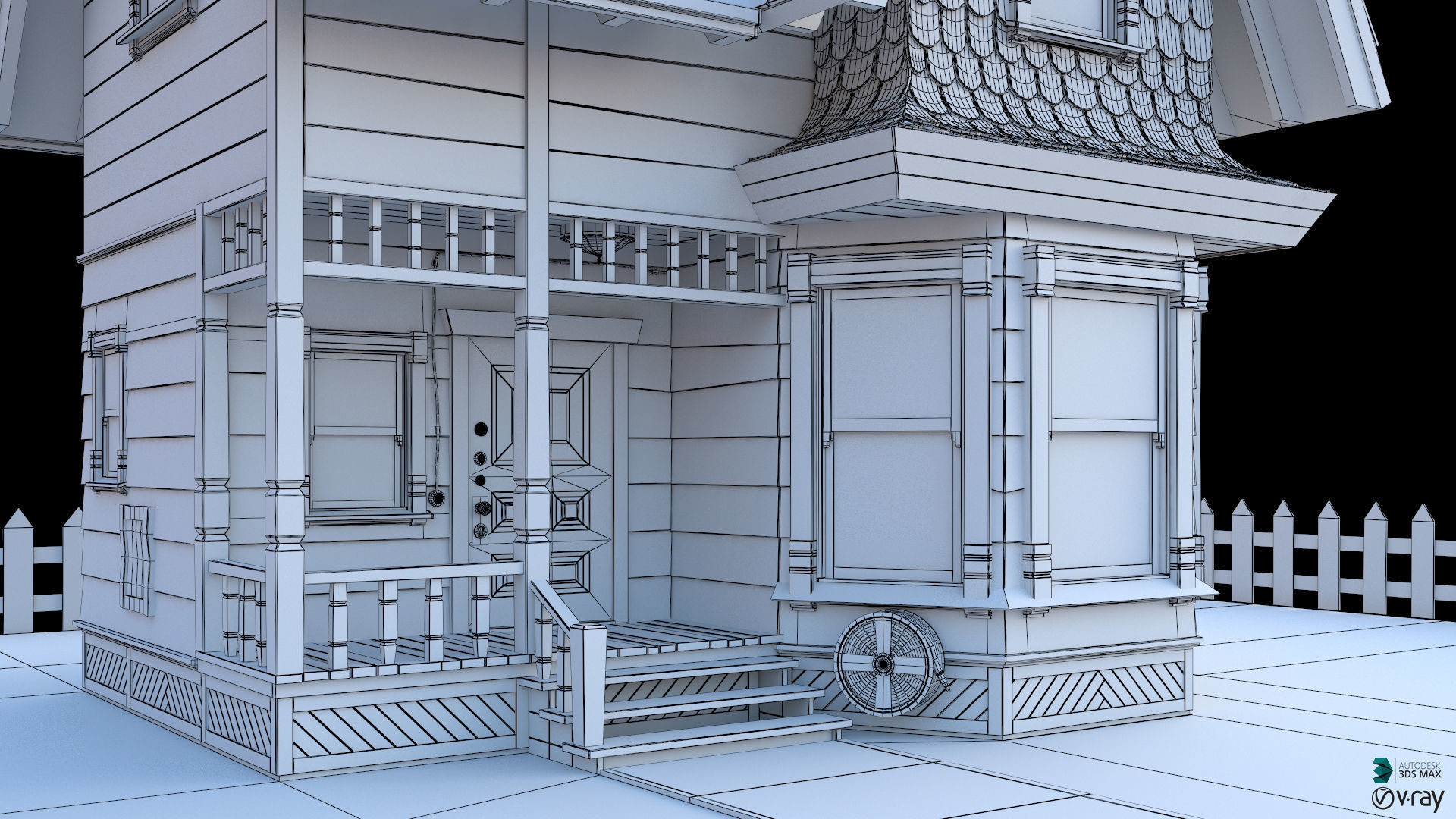 Pixar Up - Toon House Low-poly 3D model_12