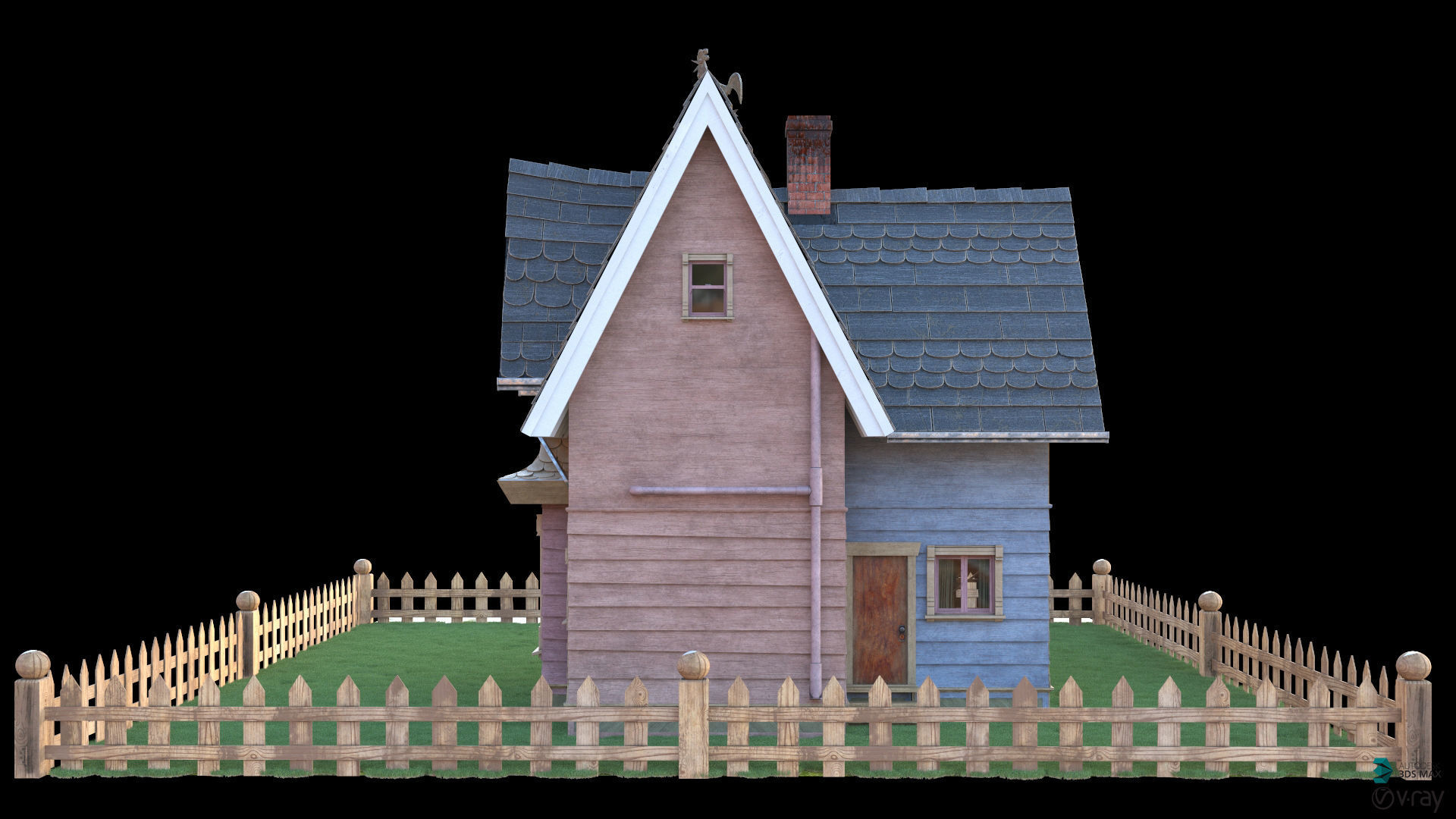 Pixar Up - Toon House Low-poly 3D model_8