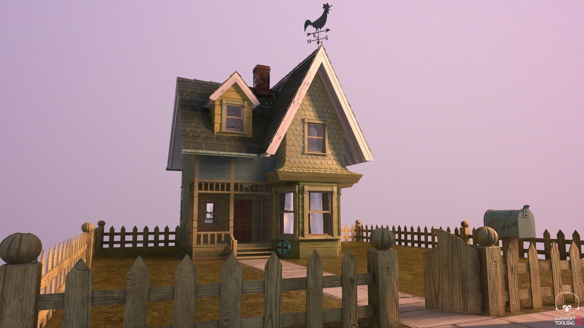 Pixar Up - Toon House Low-poly 3D model_14