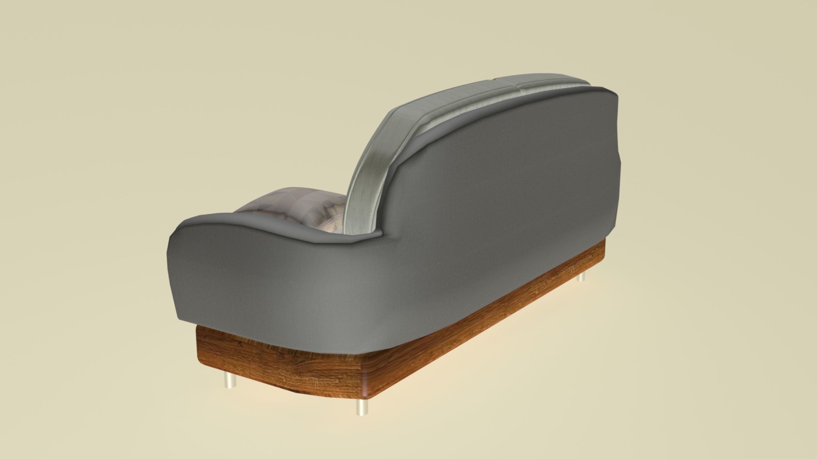 Rounded smooth patterned sofa 3D model_8