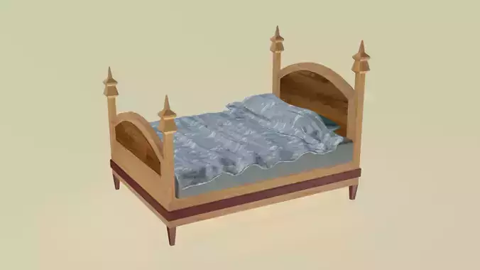 Wooden classical sleeping bed