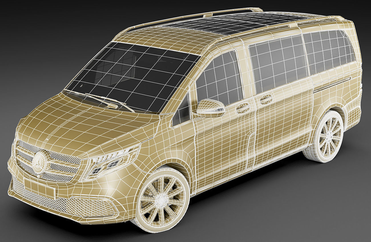 Mercedes V-class 2020 3D model_21