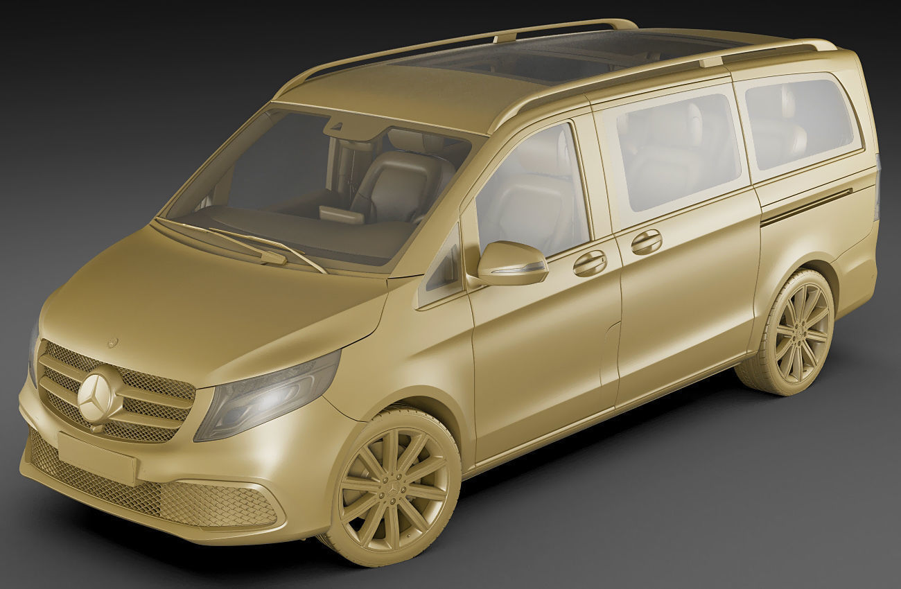 Mercedes V-class 2020 3D model_17