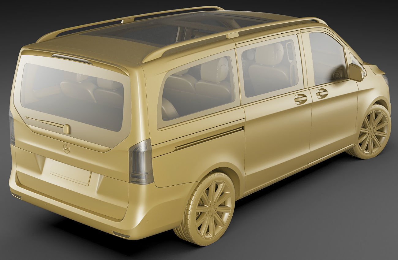 Mercedes V-class 2020 3D model_18