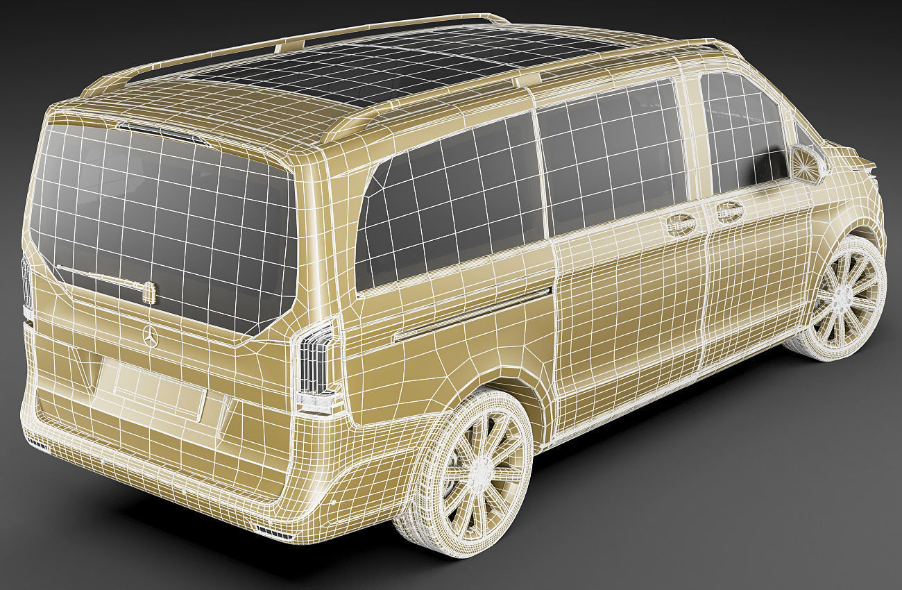 Mercedes V-class 2020 3D model_22