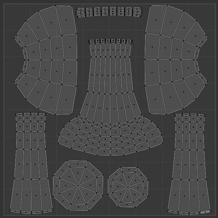Alchemy Beakers and Vases Low-poly 3D model_15