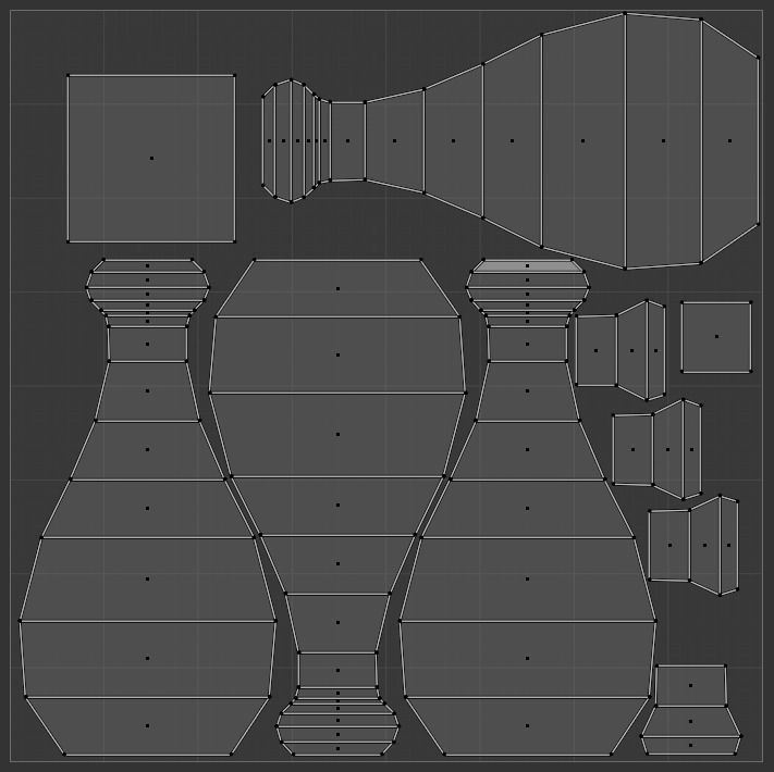 Alchemy Beakers and Vases Low-poly 3D model_11