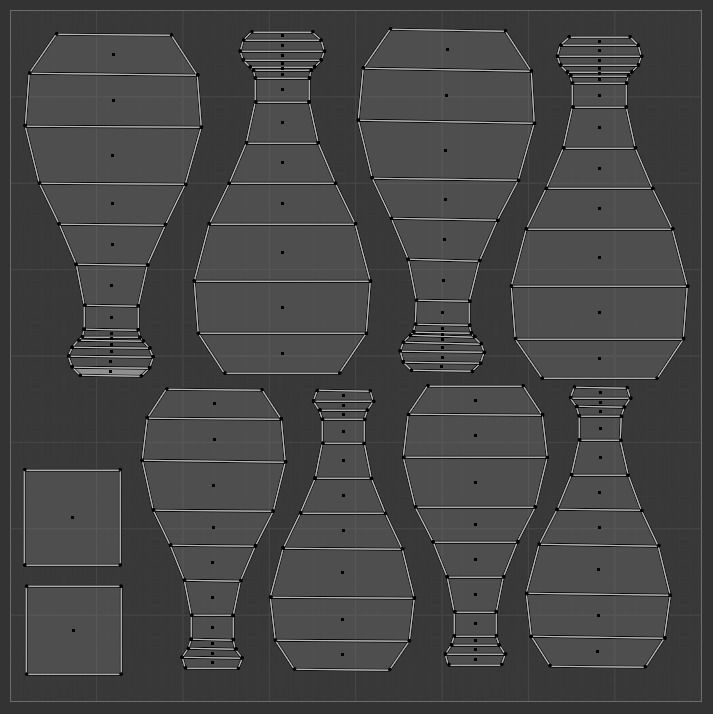 Alchemy Beakers and Vases Low-poly 3D model_10