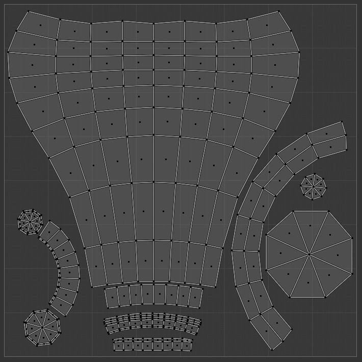 Alchemy Beakers and Vases Low-poly 3D model_16