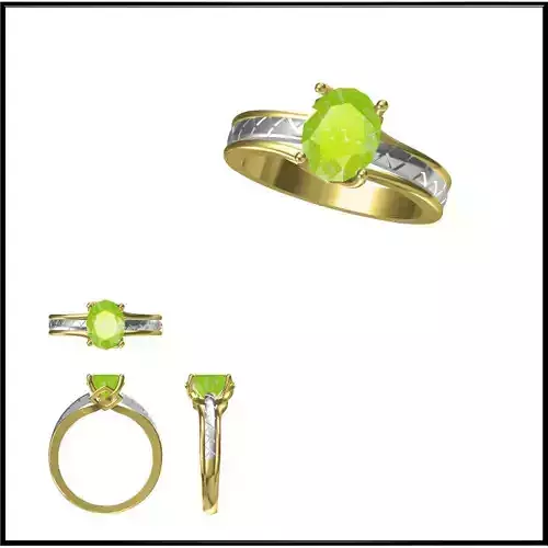 JCD Format Unique Color stone rings jewelers file set