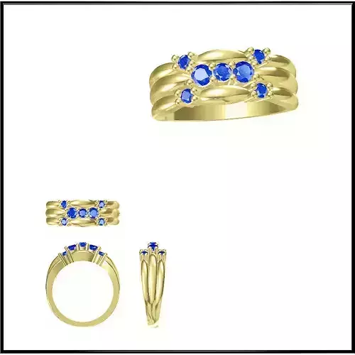 JCD Format Unique Color stone rings for sale 3dm jewelry files