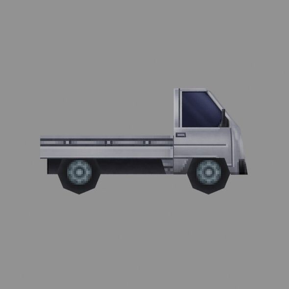 car model low-poly for games Low-poly 3D model_3