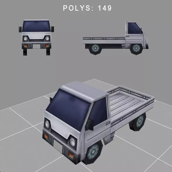 car model low-poly for games Low-poly 3D model_0