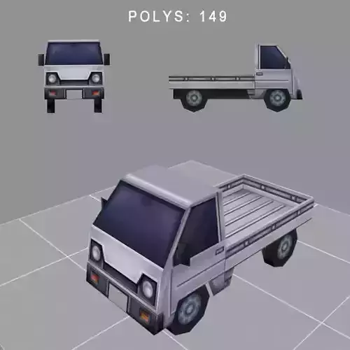 car model low-poly for games Low-poly 3D model
