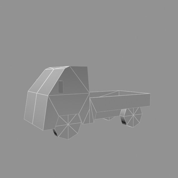 car model low-poly for games Low-poly 3D model_4