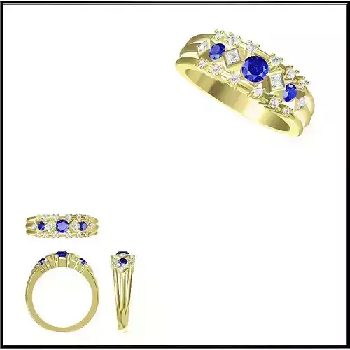 JCD Format Unique Color stone rings 3dm jewelry