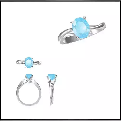 JCD Format Unique Color stone rings 3d jewellery design course