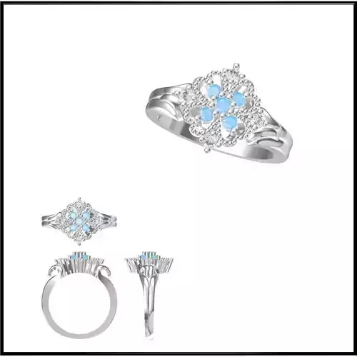 JCD Format Minimalist Color stone rings cad design course