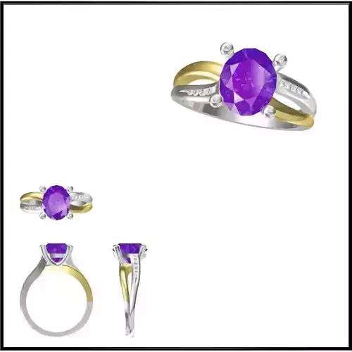 JCD Format Mens color stone rings metal file for jewelry making