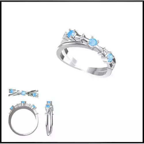 JCD Format Mens color stone rings jewelry cam