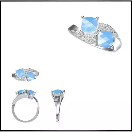 JCD Format Mens color stone rings cad color stone ring