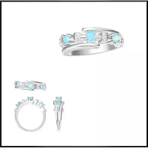 JCD Format Mens color stone rings autodesk jewelry design