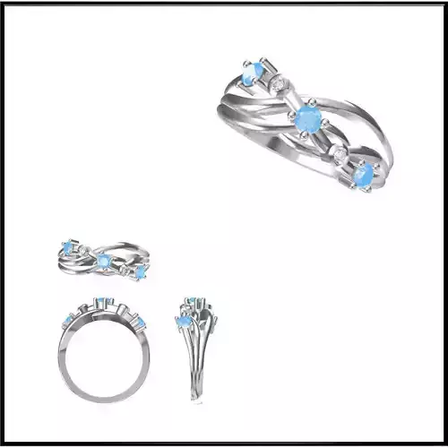 JCD Format Mens color stone rings 3d jewelry files for sale