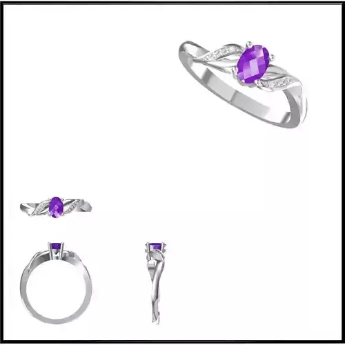 JCD Format  Diamond color stone rings 3d jewelry design