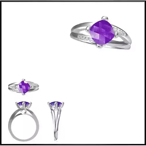 JCD Format  Diamond color stone rings jewelry cad