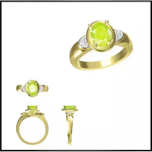 JCD Format Diamond color stone rings jewellery 3dm files