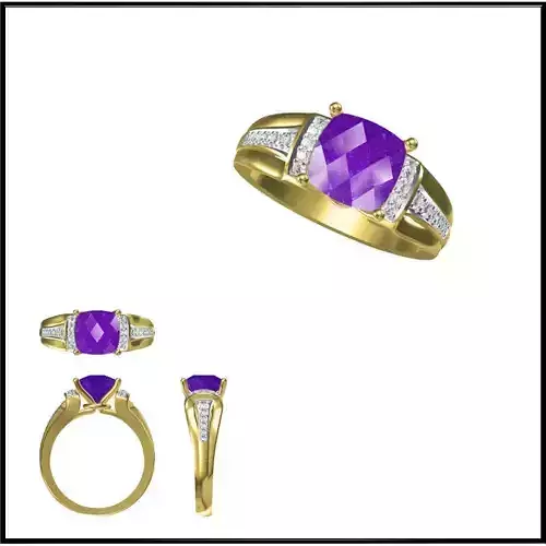 JCD Format  Diamond color stone rings cad cam jewelry