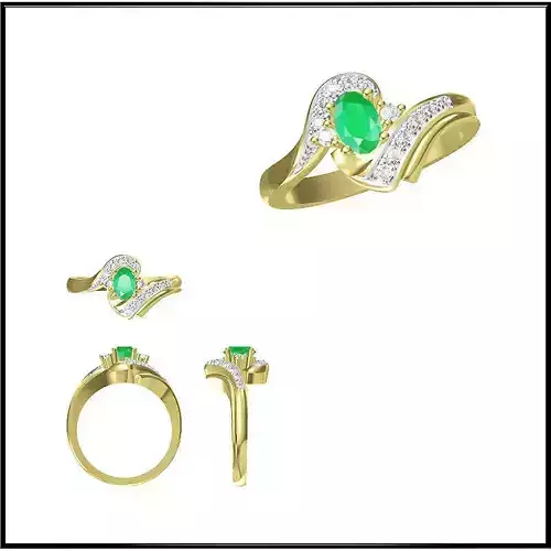 JCD Format  Diamond color stone rings autodesk jewelry design